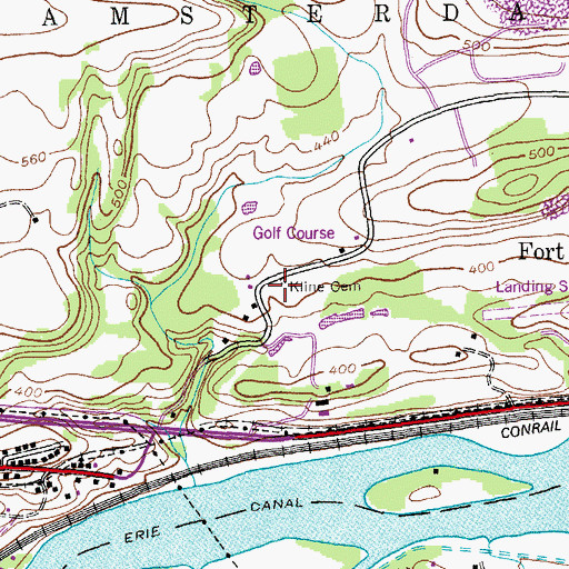 Topographic Map of Kline Cemetery, NY