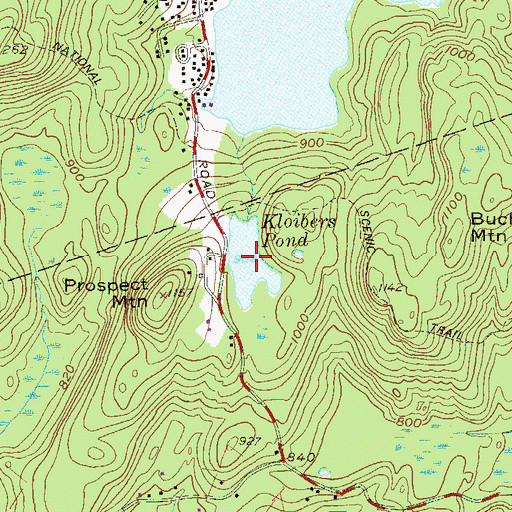 Topographic Map of Kloibers Pond, NY