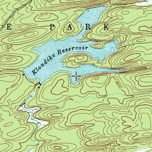 Topographic Map of Klondike Reservoir, NY