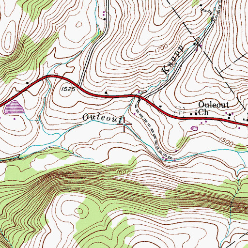 Topographic Map of Knapp Brook, NY