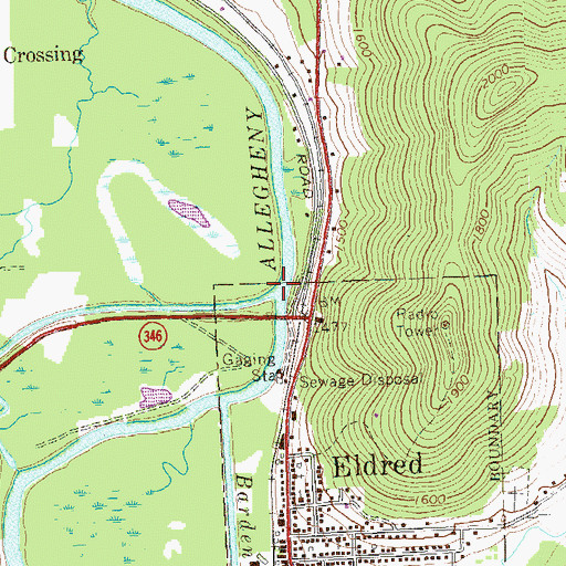 Topographic Map of Knapp Creek, NY