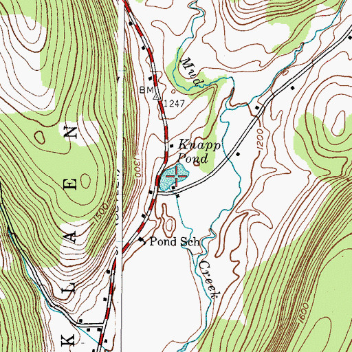 Topographic Map of Knapp Pond, NY