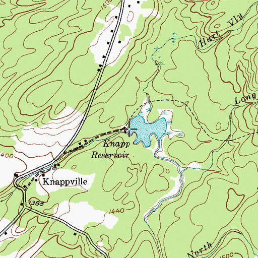 Topographic Map of Knapp Reservoir, NY
