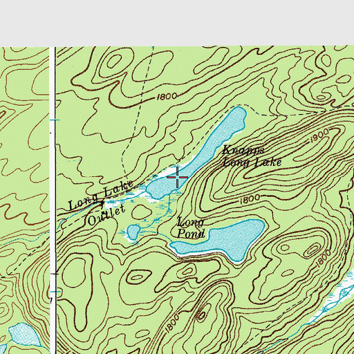 Topographic Map of Knapps Long Lake, NY