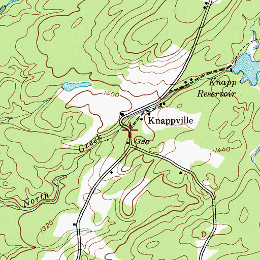 Topographic Map of Knappville, NY
