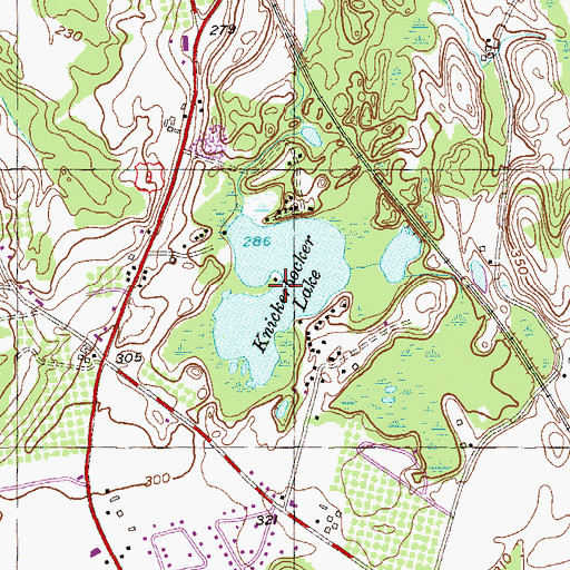 Topographic Map of Knickerbocker Lake, NY