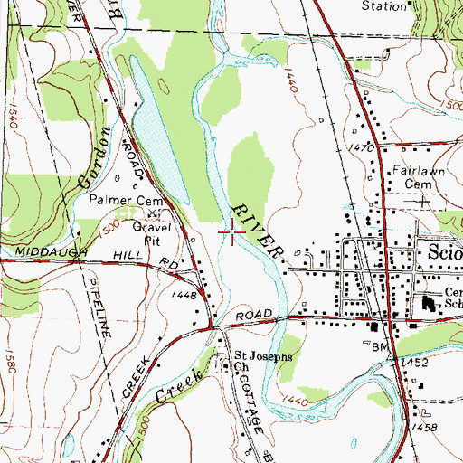 Topographic Map of Knight Creek, NY