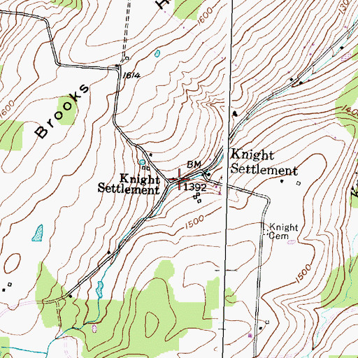 Topographic Map of Knight Settlement, NY