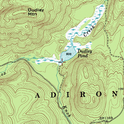 Topographic Map of Knob Brook, NY