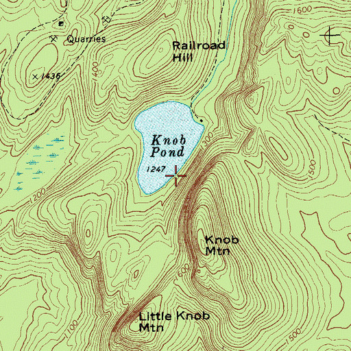 Topographic Map of Knob Pond, NY