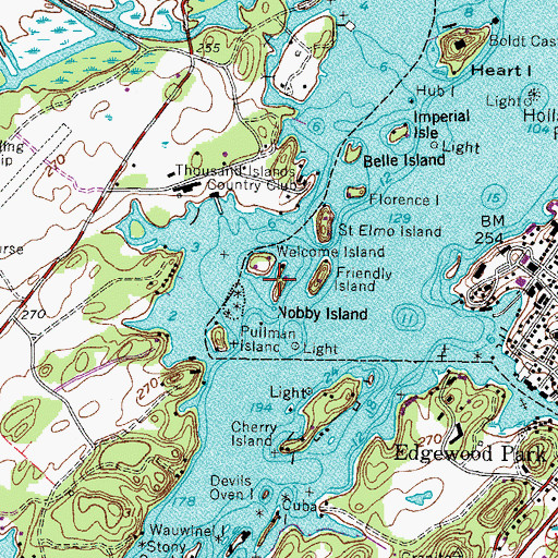 Topographic Map of Nobby Island, NY