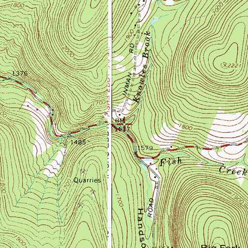 Topographic Map of Knowles Brook, NY