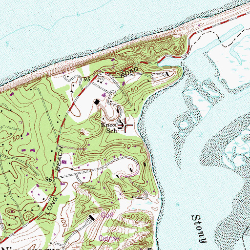 Topographic Map of Knox School, NY