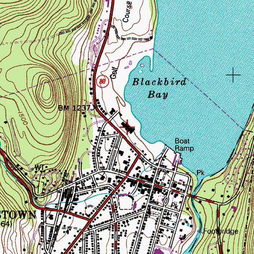 Topographic Map of Knox School, NY
