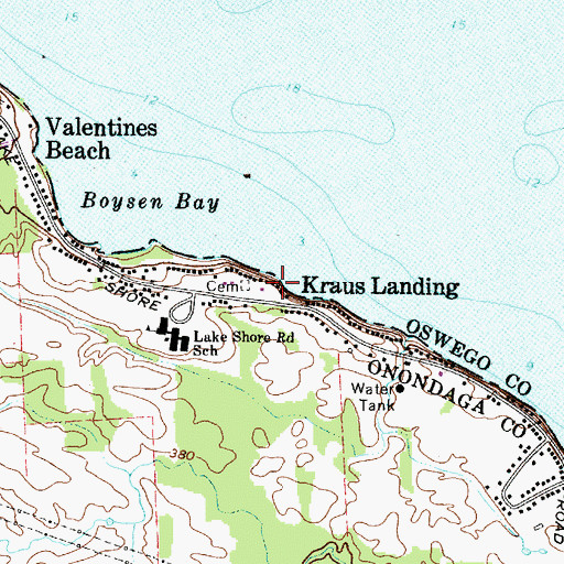Topographic Map of Kraus Landing, NY
