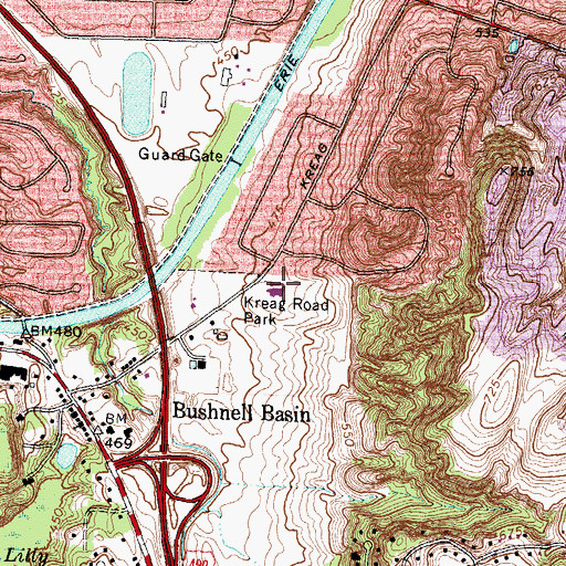 Topographic Map of Kreag Road Park, NY