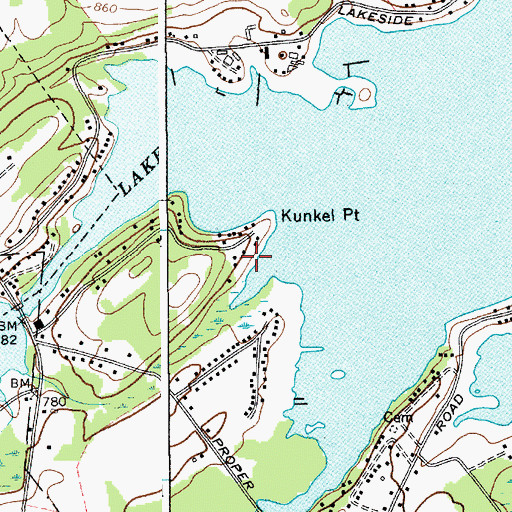 Topographic Map of Kunkel Point, NY