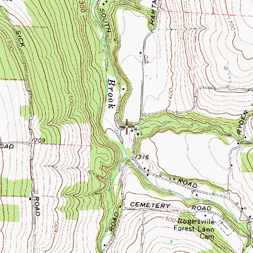 Topographic Map of Kurtz Hollow, NY