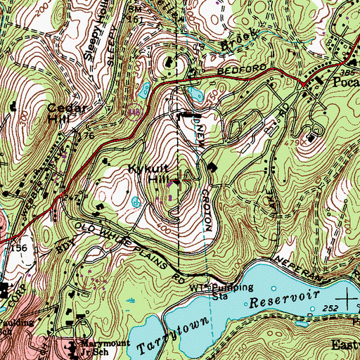 Topographic Map of Kykuit Hill, NY