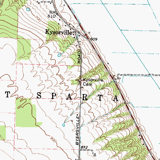 Topographic Map of Kysorville Cemetery, NY