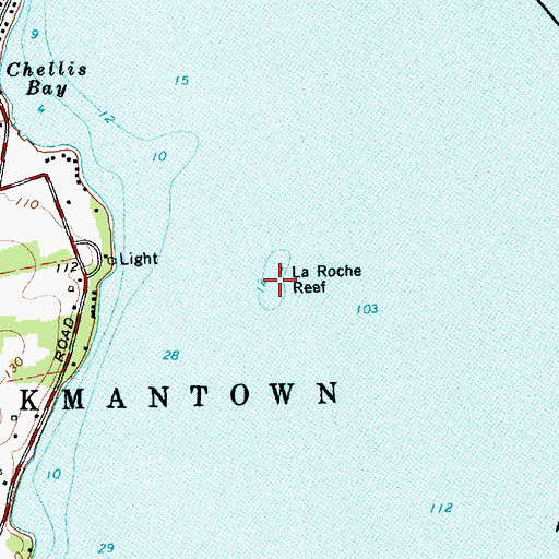 Topographic Map of La Roche Reef, NY