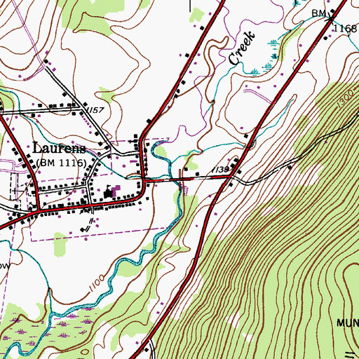 Topographic Map of Lake Brook, NY