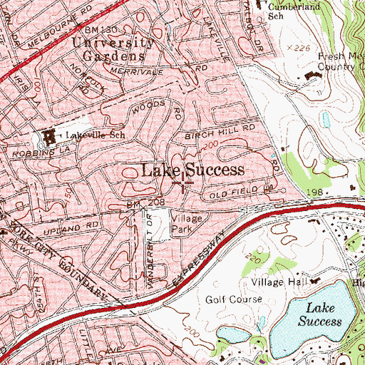 Topographic Map of Lake Success, NY