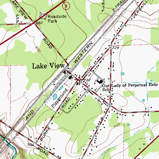 Topographic Map of Lake View, NY