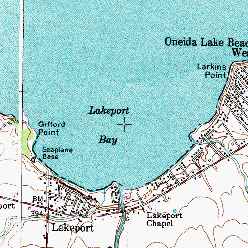 Topographic Map of Lakeport Bay, NY