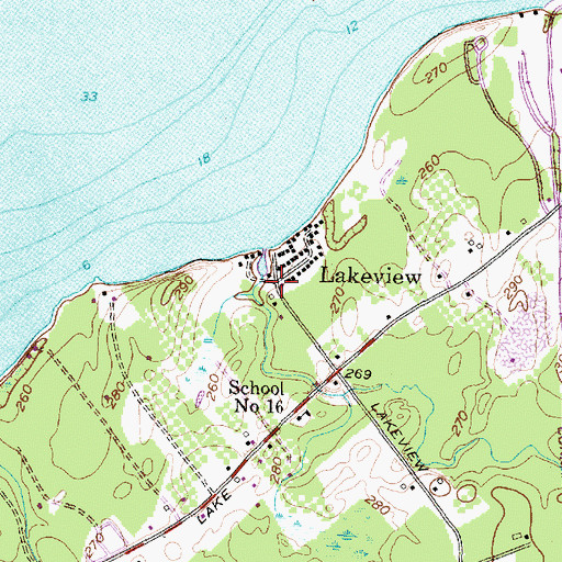 Topographic Map of Lakeview, NY