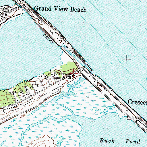 Topographic Map of Lakeview Community Church, NY