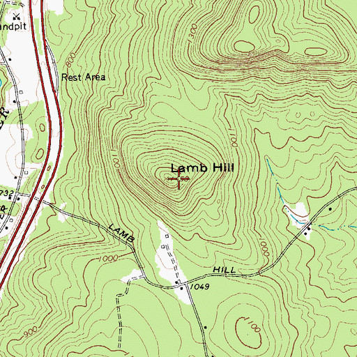 Topographic Map of Lamb Hill, NY