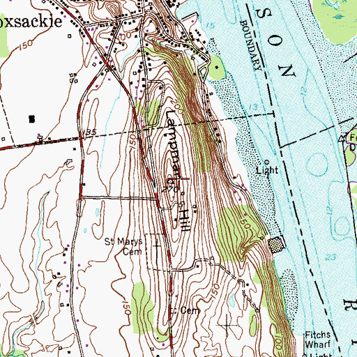 Topographic Map of Lampman Hill, NY