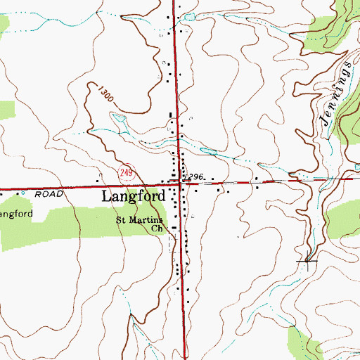 Topographic Map of Langford, NY
