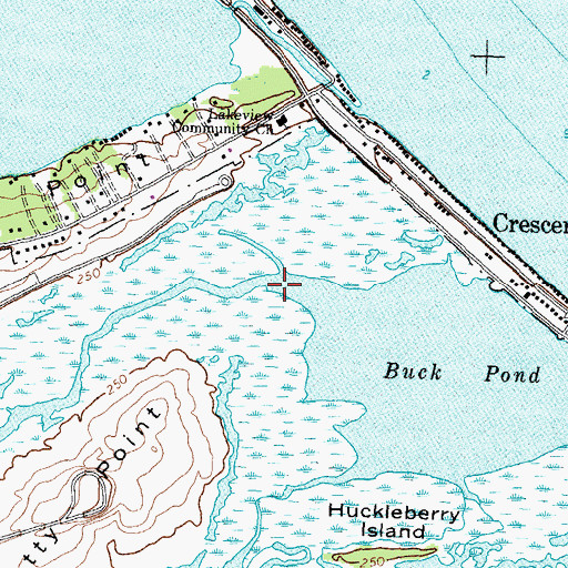 Topographic Map of Larkin Creek, NY