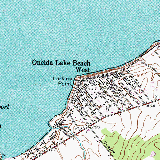 Topographic Map of Larkins Point, NY