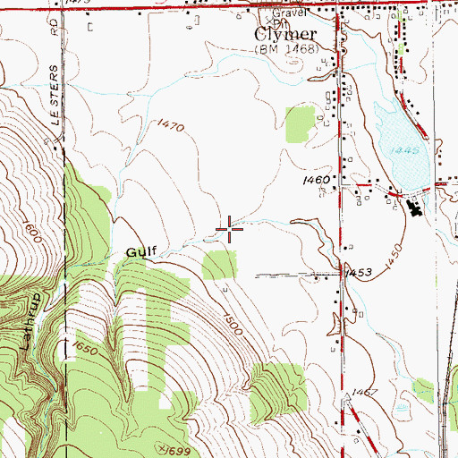 Topographic Map of Lathrup Gulf, NY