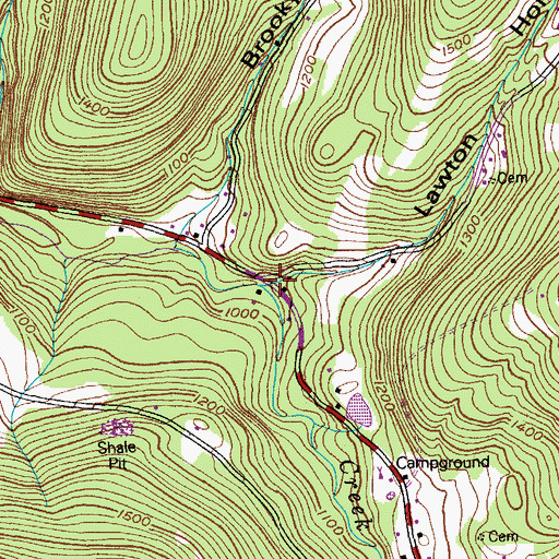 Topographic Map of Laughton Hollow, NY