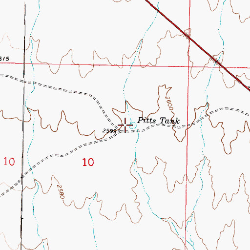 Topographic Map of Pitts Tank, AZ