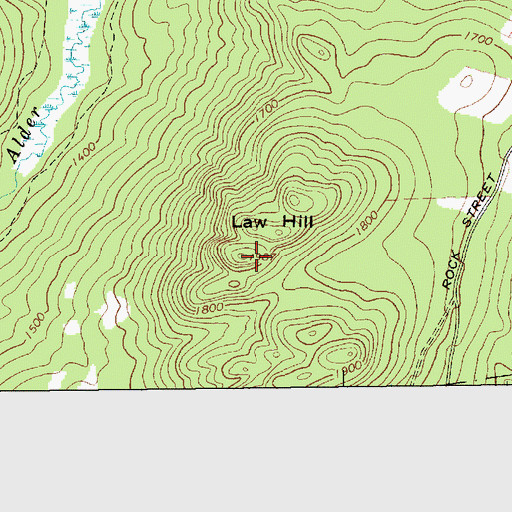 Topographic Map of Law Hill, NY