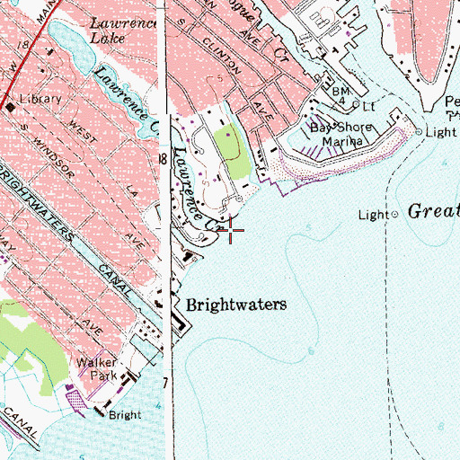 Topographic Map of Lawrence Creek, NY