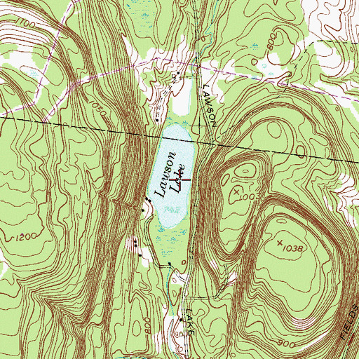 Topographic Map of Lawson Lake, NY
