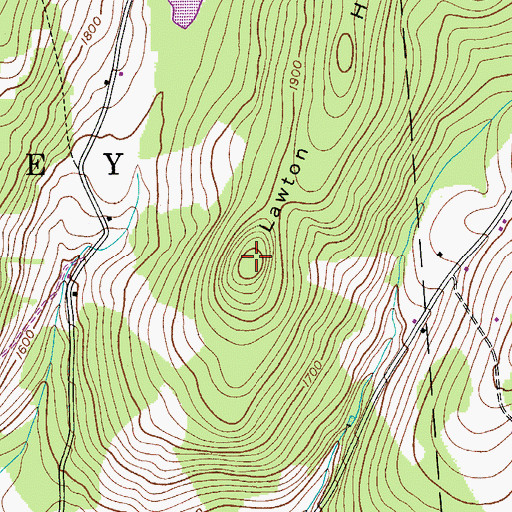 Topographic Map of Lawton Hill, NY