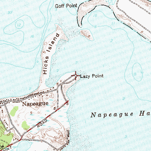 Topographic Map of Lazy Point, NY