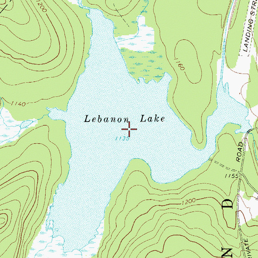 Topographic Map of Lebanon Lake, NY