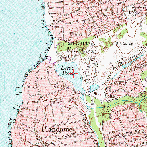 Topographic Map of Leeds Pond, NY
