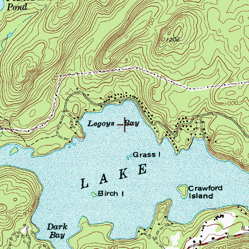 Topographic Map of Legoys Bay, NY