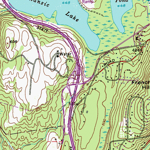 Topographic Map of Leila Leeds Memorial Chapel, NY