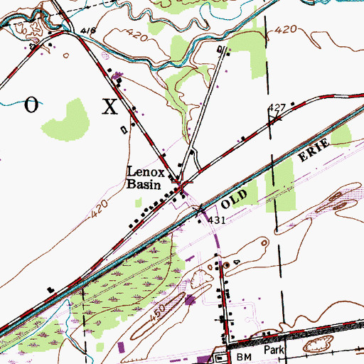Topographic Map of Lenox Basin, NY
