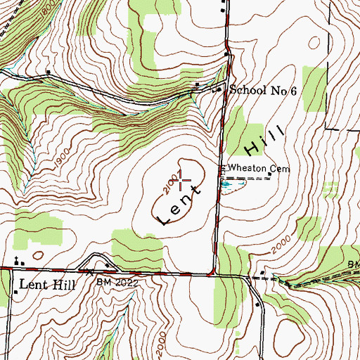 Topographic Map of Lent Hill, NY